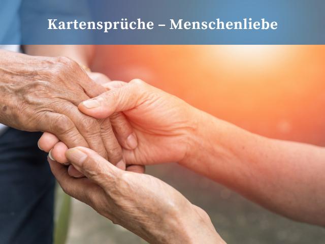 Kartensprüche – Menschenliebe