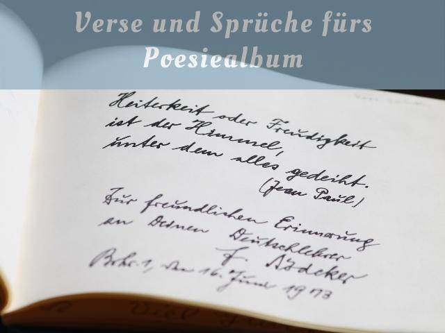 Verse und Sprüche fürs Poesiealbum