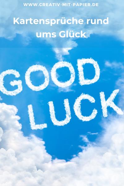 Kartensprüchen zum Thema Glück