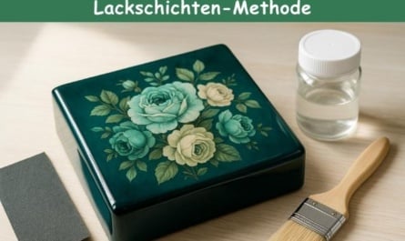 Porzellan-Decoupage Technik: Klassische Lackschichten-Methode