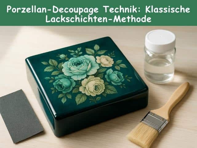 Porzellan-Decoupage Technik: Klassische Lackschichten-Methode