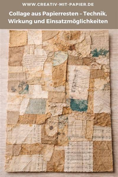 Collage aus Papierresten – kreative Papieroberflächen