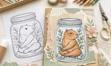 Capybara-Malvorlagen zum Ausmalen und Verbasteln