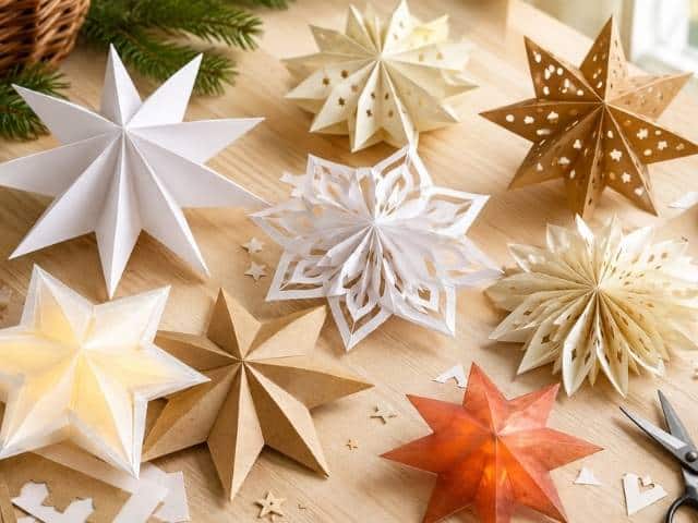 Weihnachtssterne aus Papier